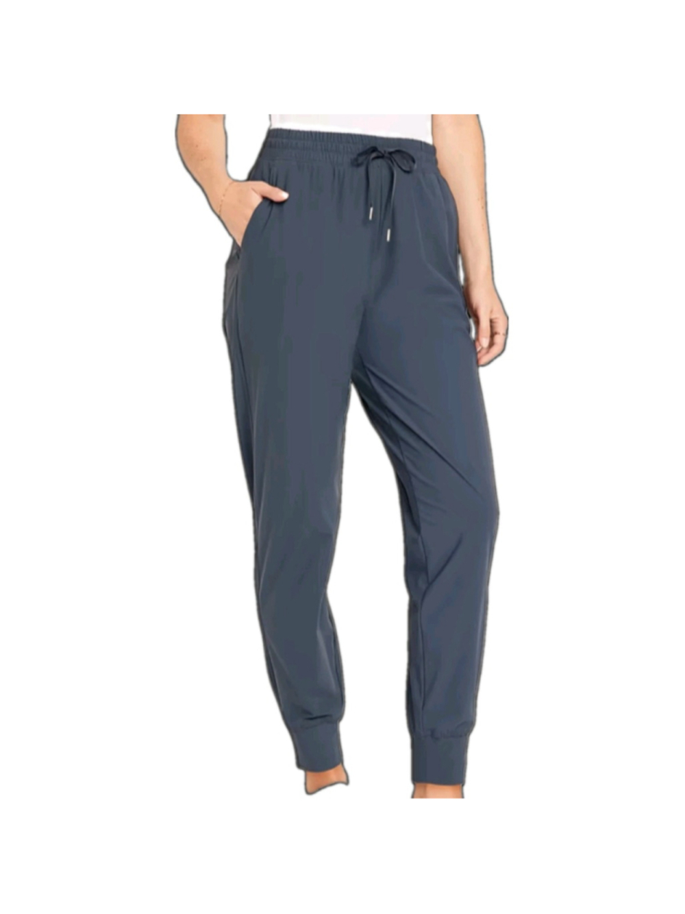 Old Navy Womens XL Blue SleekTech High Rise Jogger Pants Go-Dry Stretch NWT